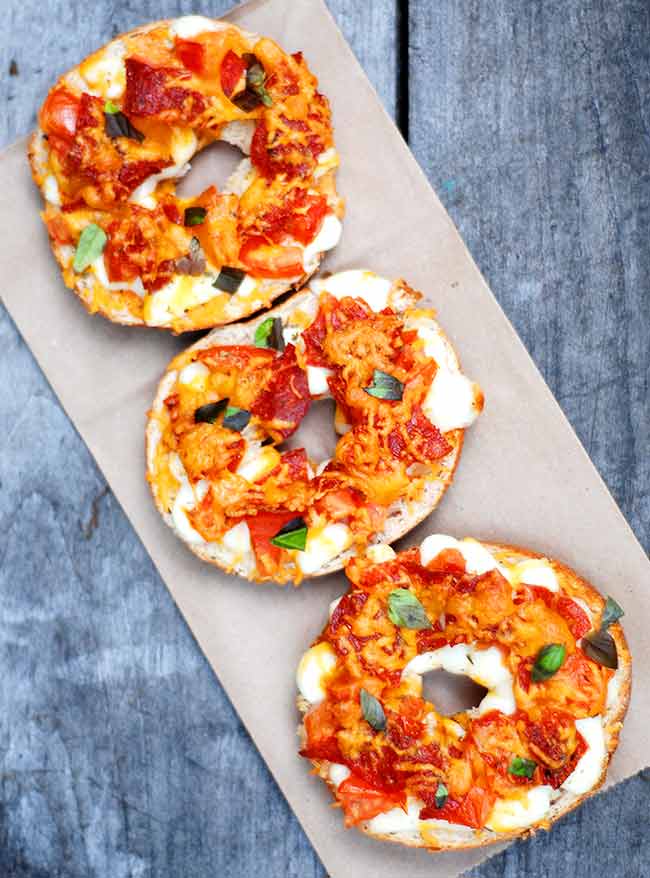 Homemade Pizza Bagels | Mighty Mrs. | Raising Strong, Healthy Families