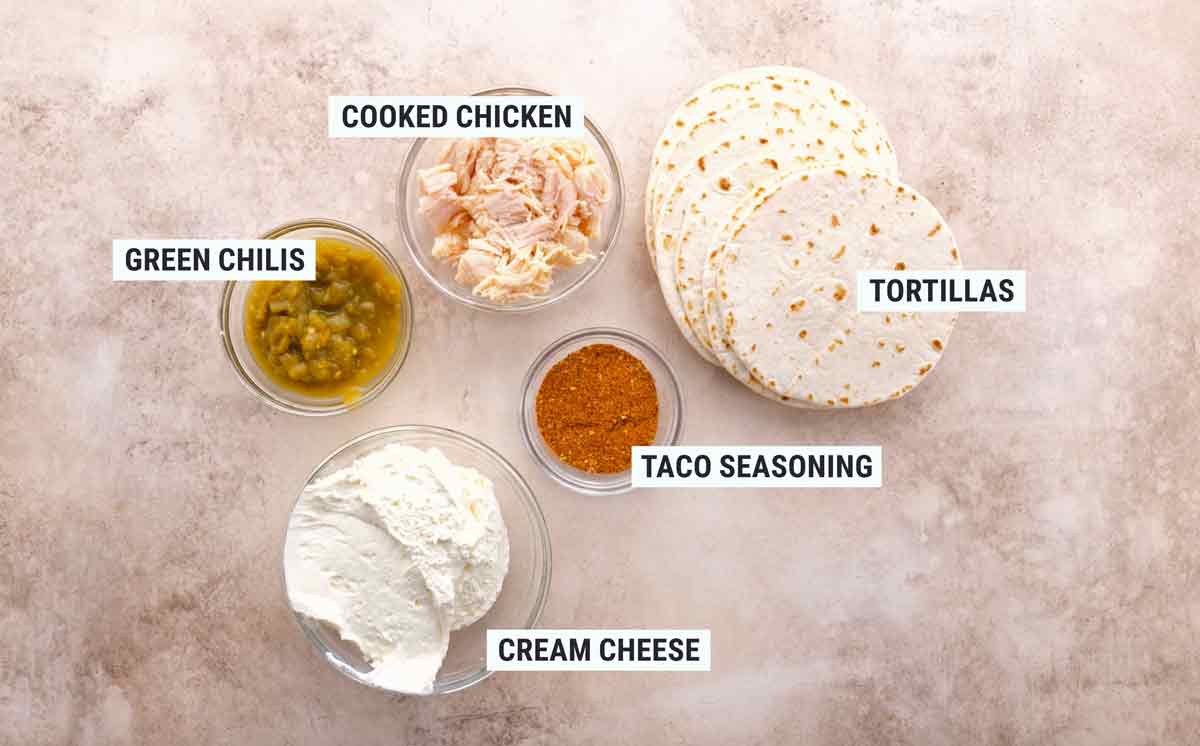 5-Ingredient Chicken Taquitos Ingredients