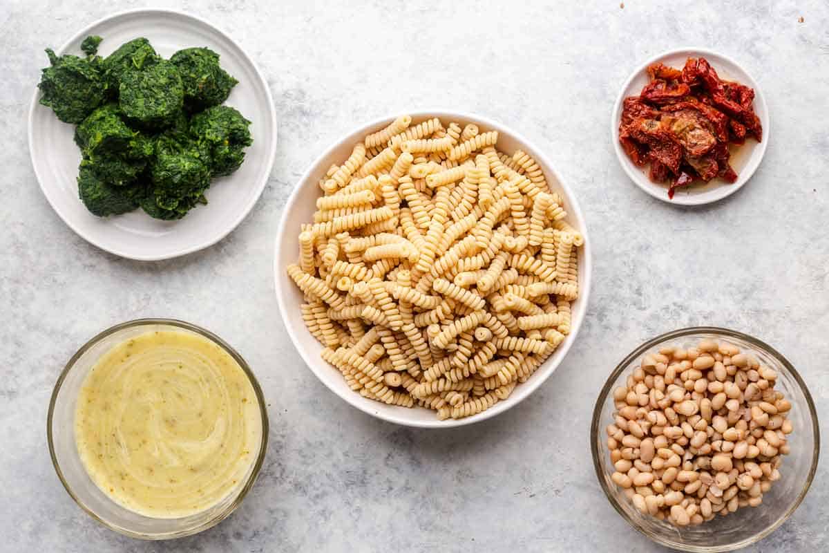 Tuscan Pasta Salad Ingredients