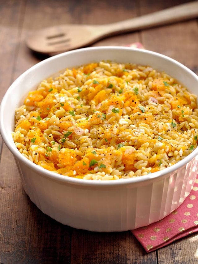 Butternut Squash Orzo with Feta & Sage