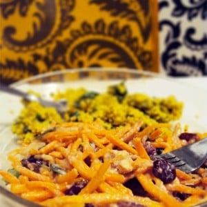 Carrot & Cranberry Salad with Ginger Dressing