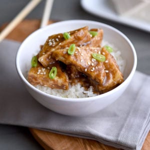 Crispy Sesame Tofu with Rice