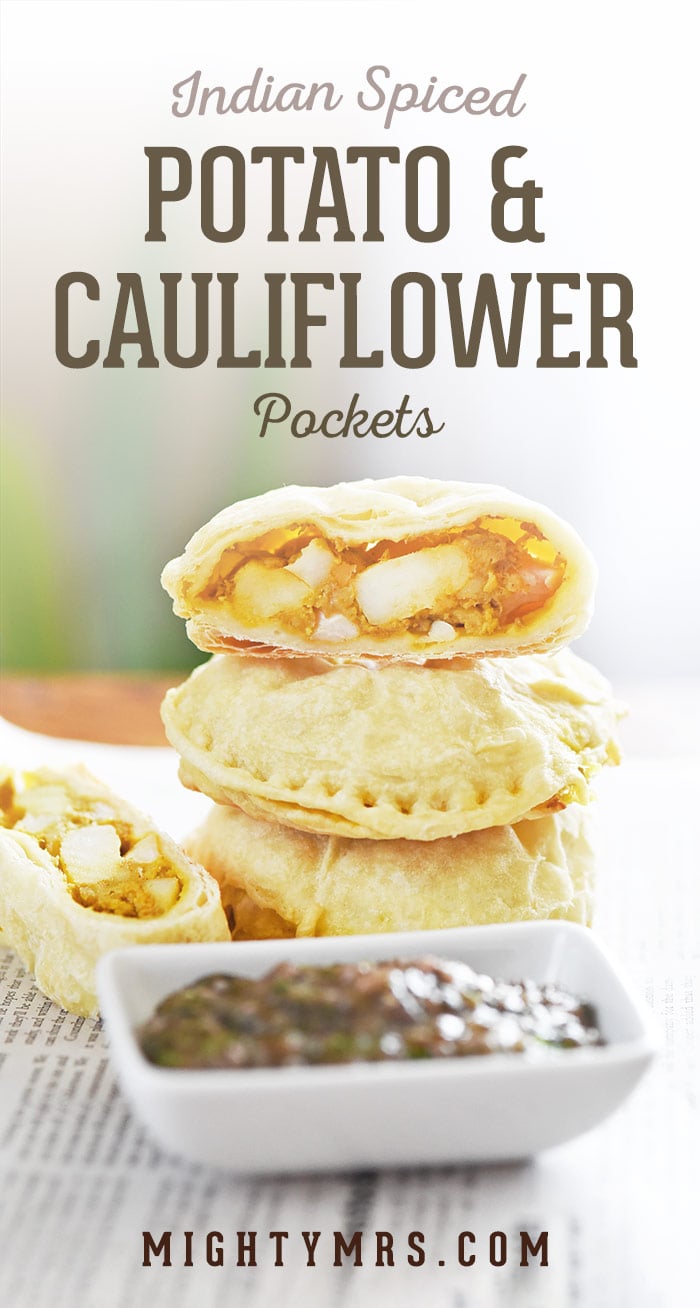 Indian-spiced Potato and Cauliflower Pockets