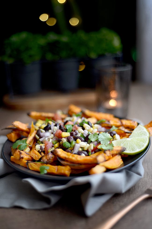 Mexican Style Baked Sweet Potato Fries