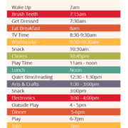 Printable Summer Schedule for Kids