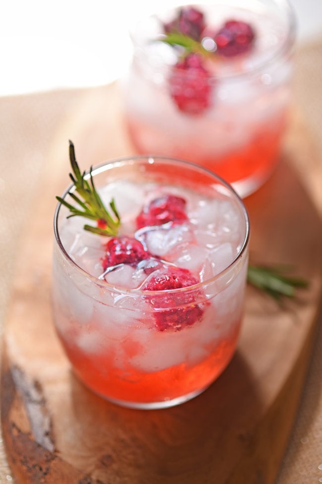 Blackberry Whiskey Sour with Smoked Rosemary