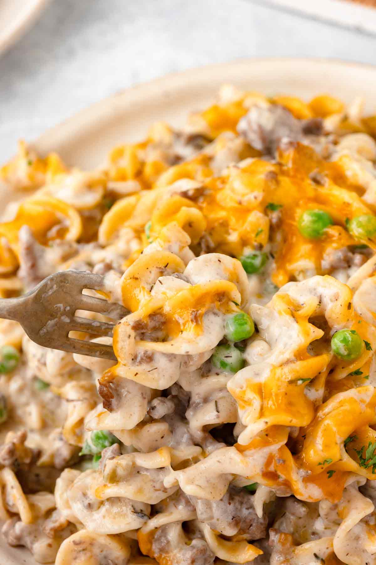 Amish Country Casserole with Beef and Peas
