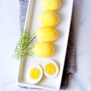 Quick Yellow Pickled Eggs