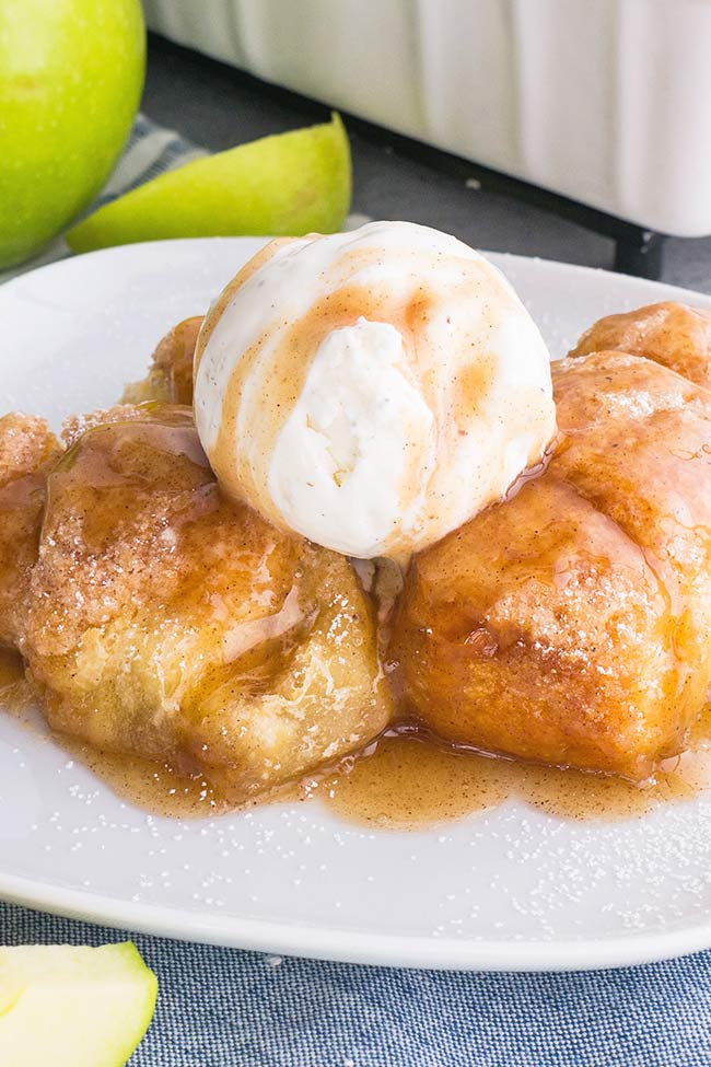 Easy Apple Dumplings with Crescent Rolls and Mountain Dew