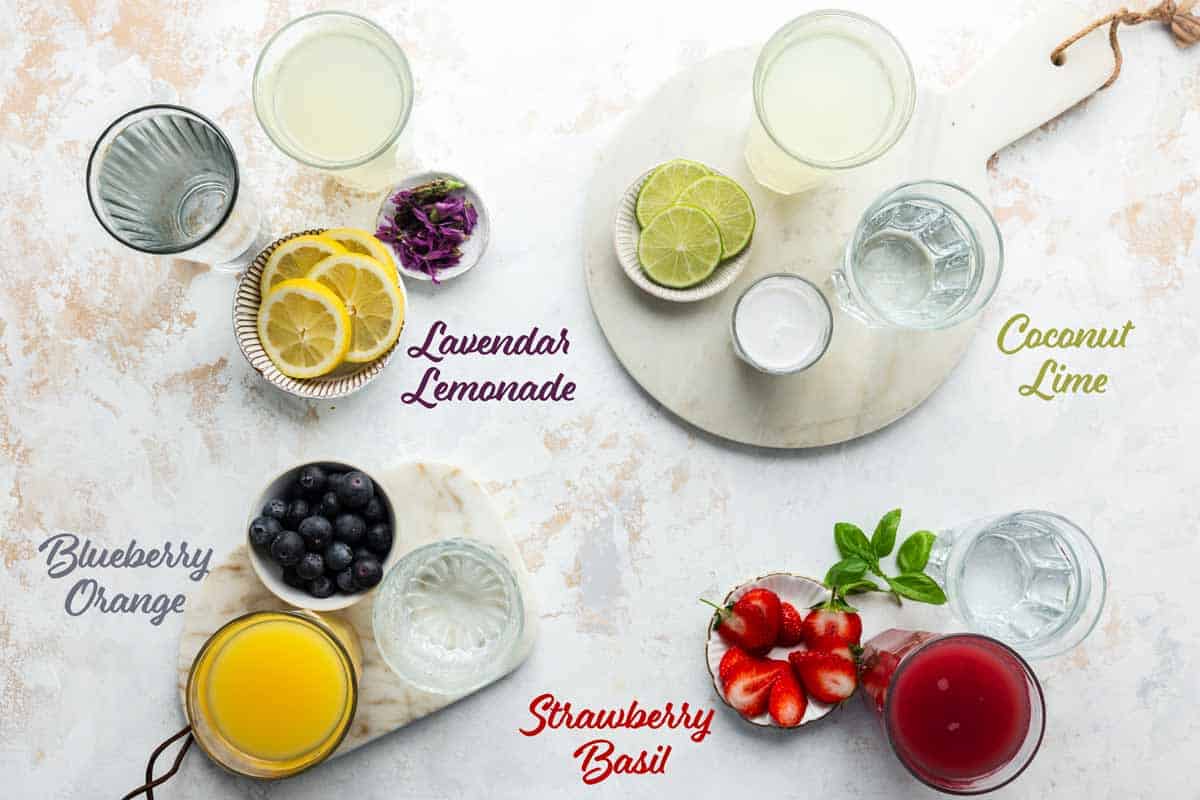 Agua Fresca Drink Station Ingredients