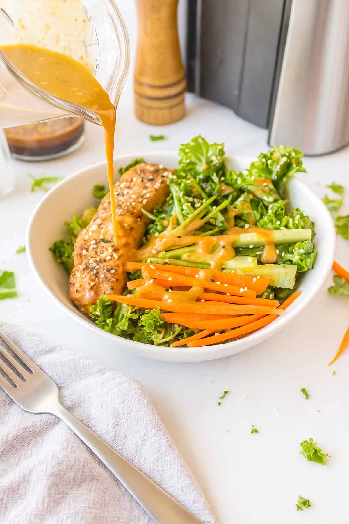 Salmon Salad with Peanut Dressing
