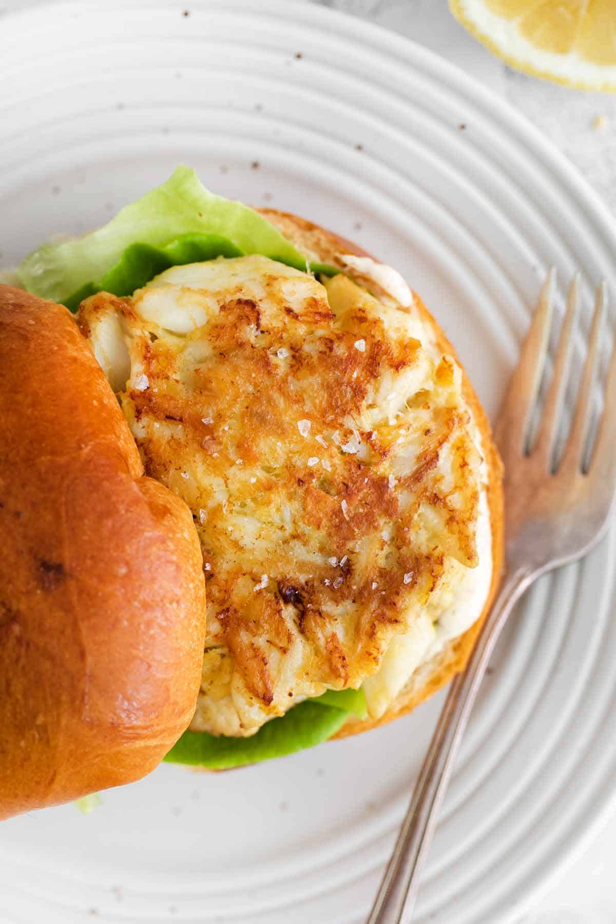 Maryland Crab Cake Patty on a Bun