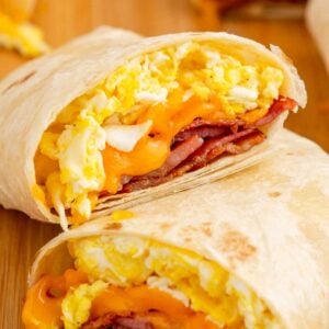 Bacon Egg and Cheese Breakfast Burritos