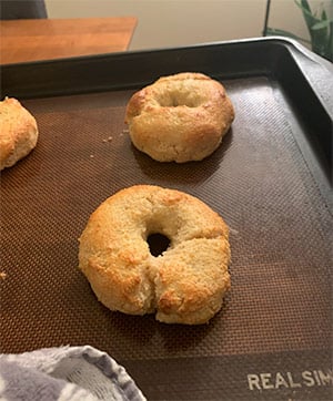 Bagels made with almond flour