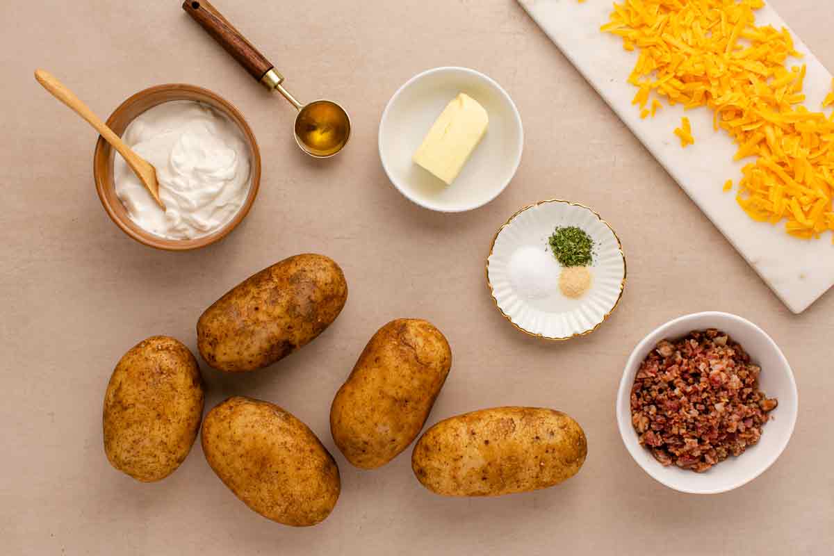 Ingredients for Loaded Baked Potatoes