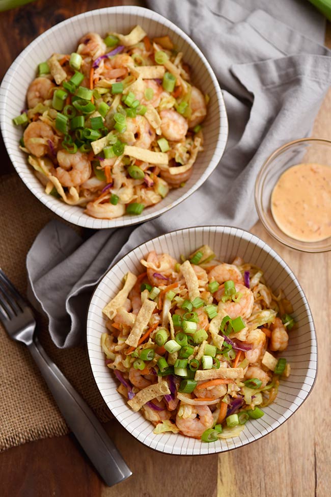 Bang Bang Shrimp Egg Roll Bowl