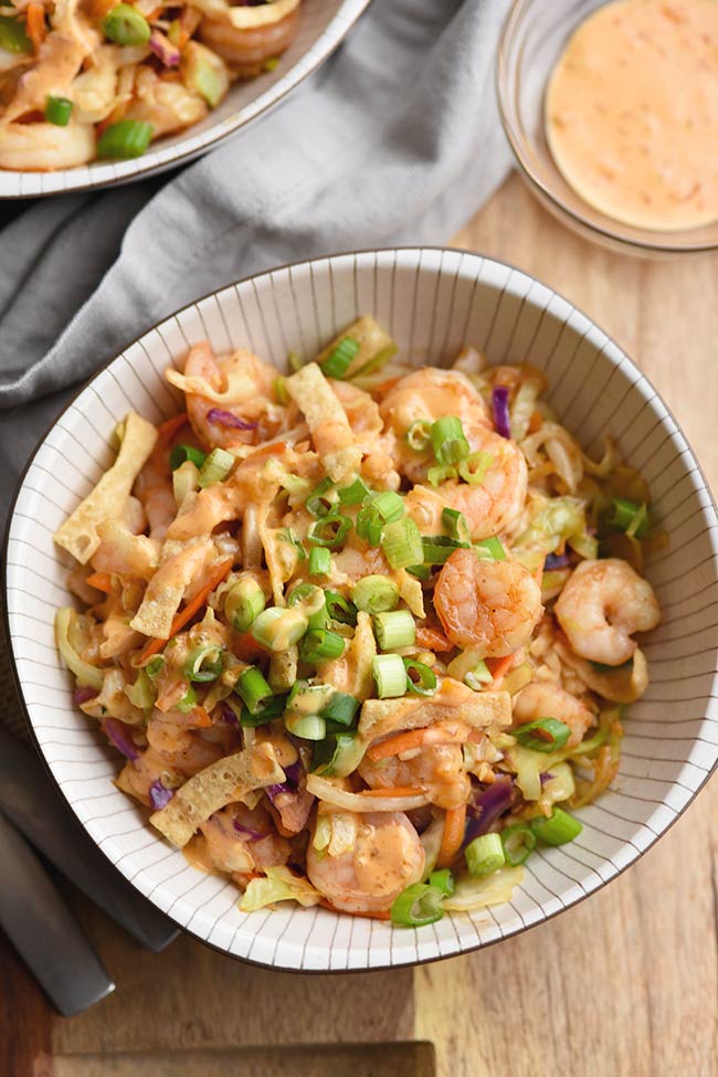 Bang Bang Shrimp Egg Roll Bowl