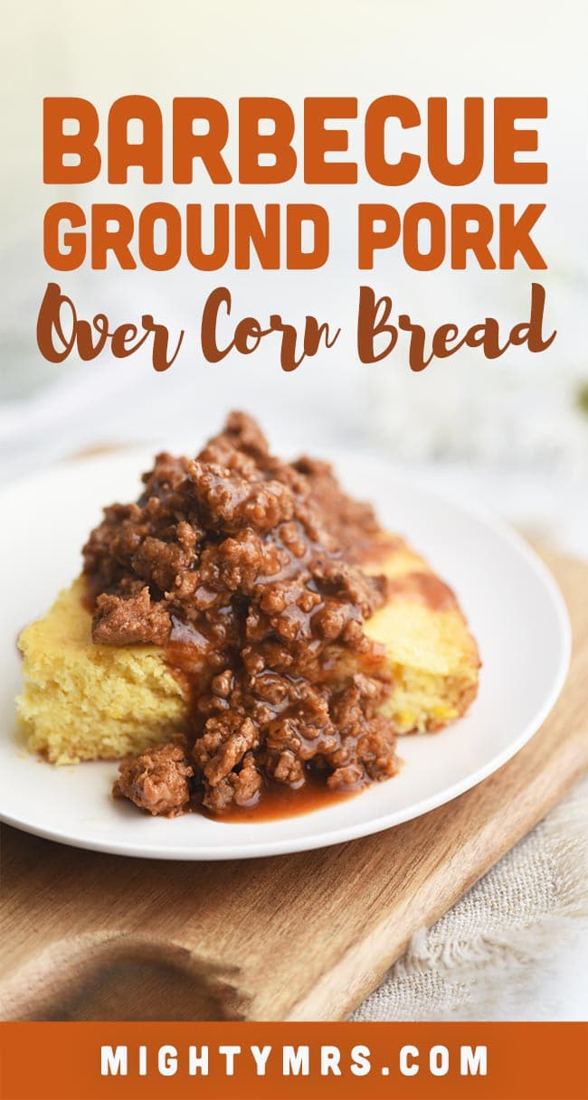 Southern Barbecue Pork-Topped Cornbread Pie