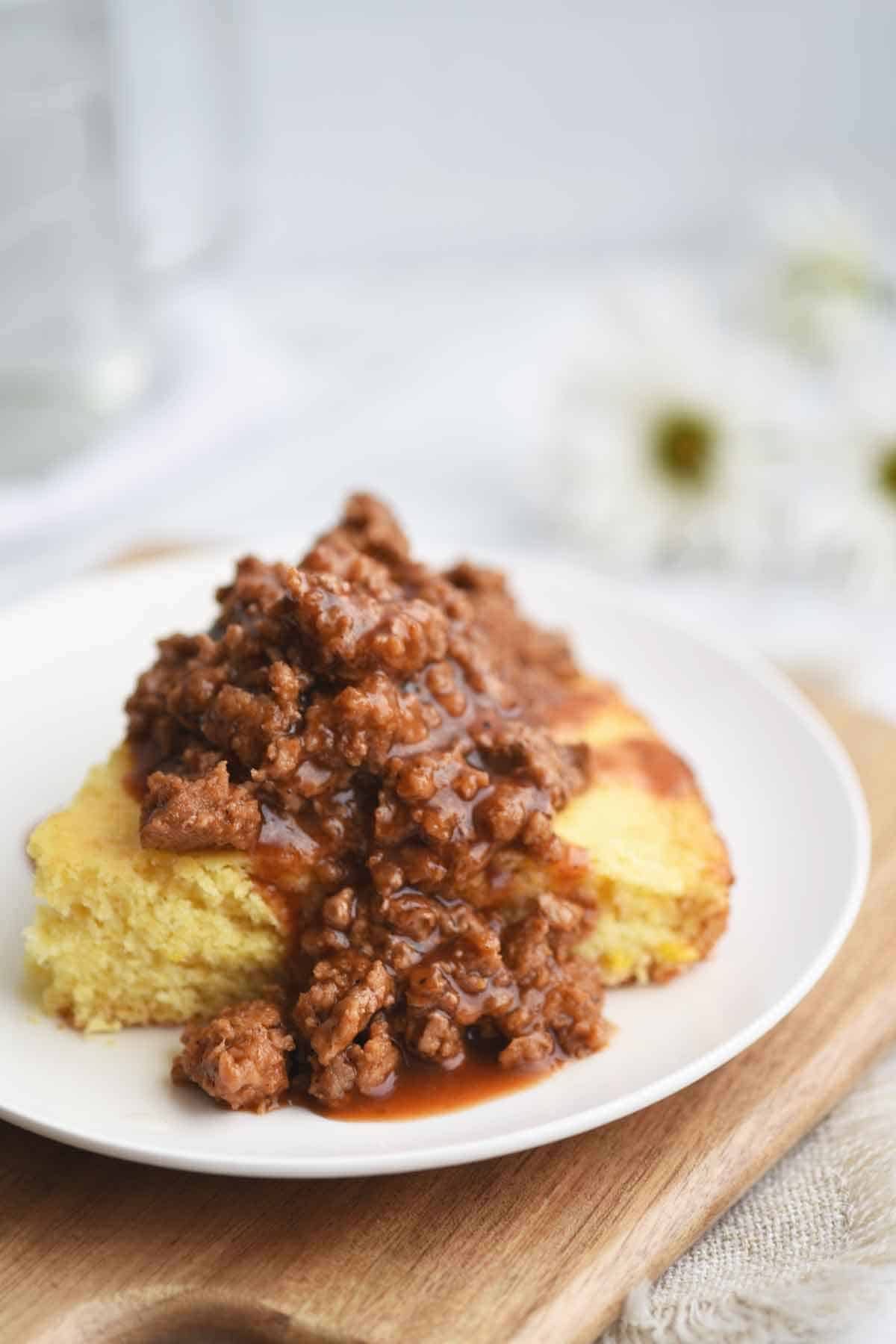 Cornbread Pie with BBQ Pork