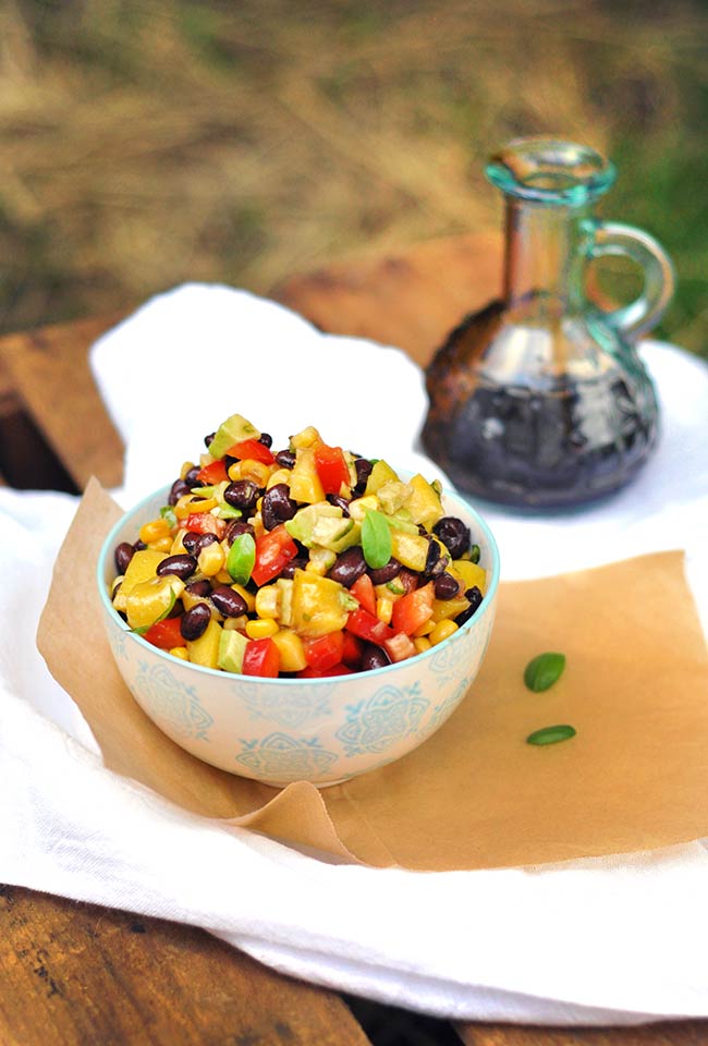 Black Bean Corn Cilantro Lime Avocado Salad