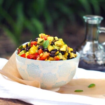 Black Bean Corn Cilantro Lime Avocado Salad