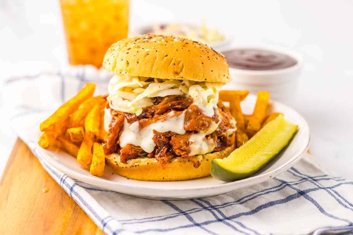 BBQ Chicken Sandwich with Ranch Slaw