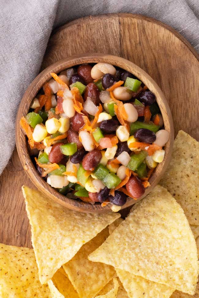 Cowboy Caviar Bean Dip - Made with Italian dressing