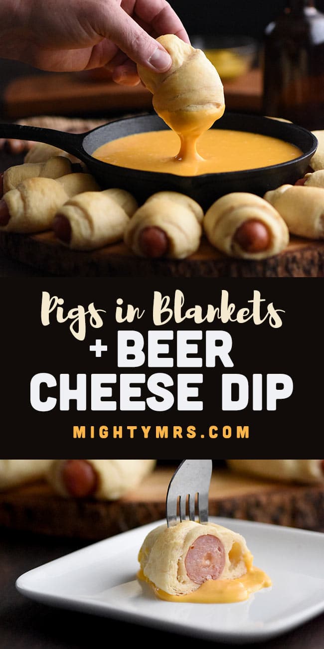 Pigs in Blankets with Beer Cheese Dip