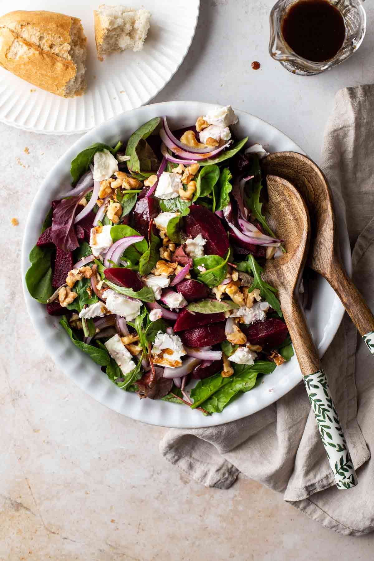 Simple Beet Goat Cheese Walnut Salad