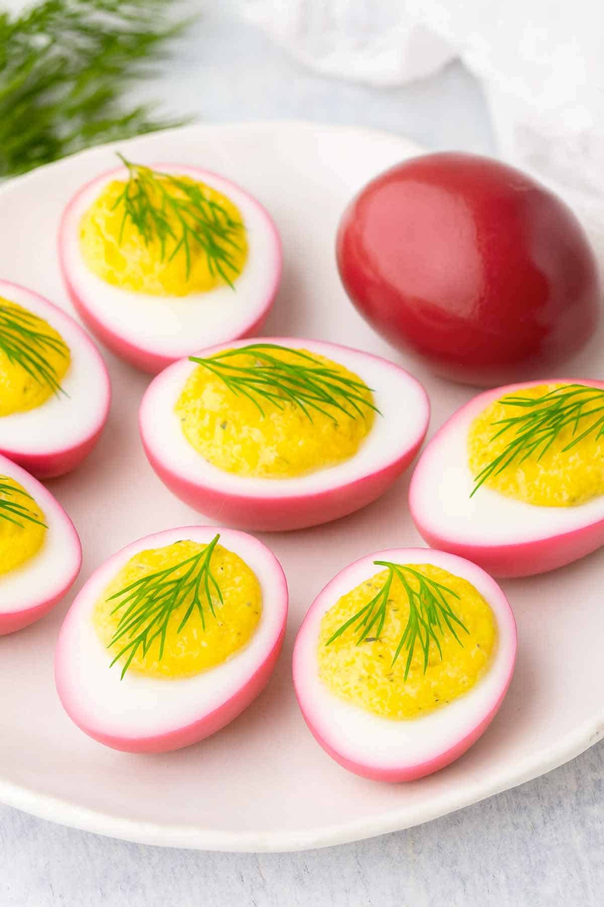 Beet Pickled Deviled Eggs