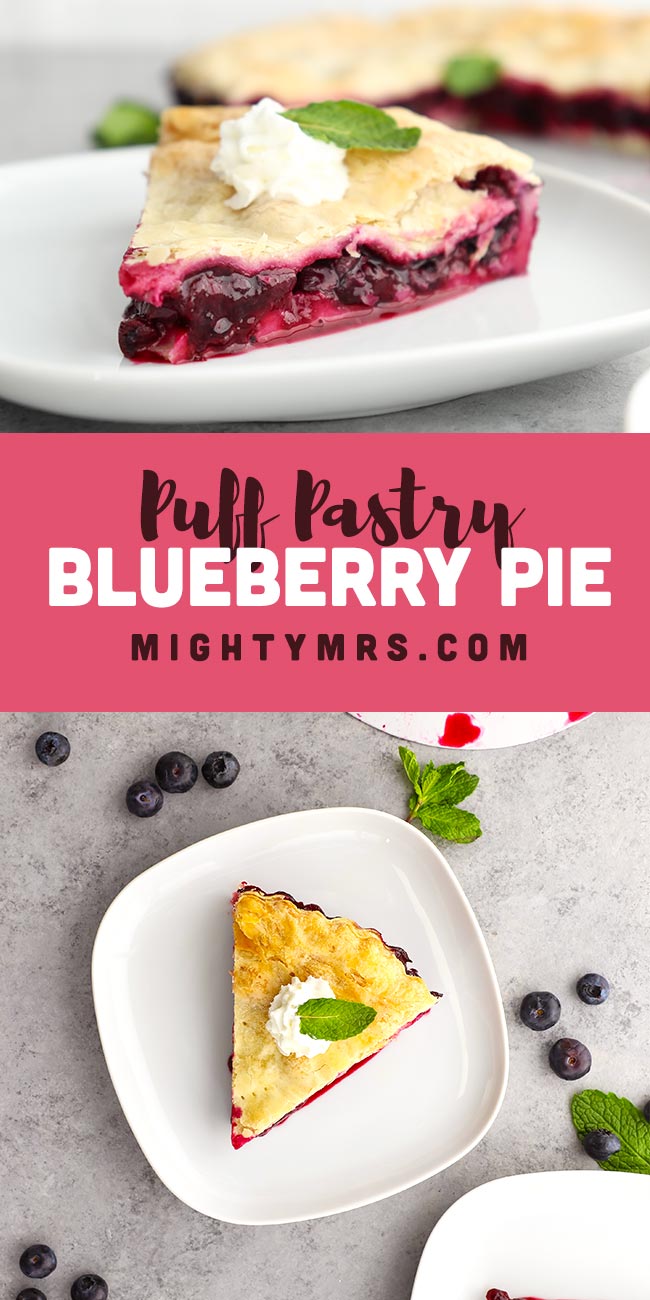 Puff Pastry Blueberry Pie
