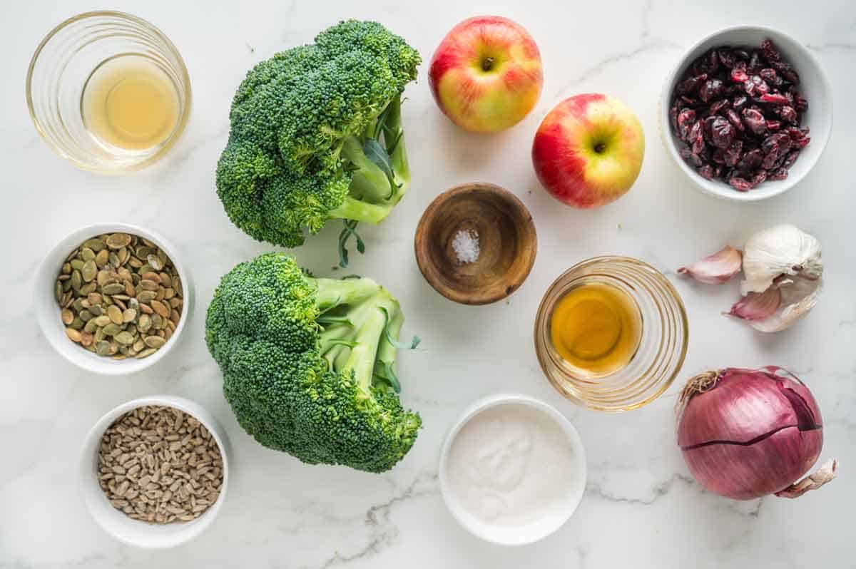 Broccoli Apple Salad Ingredients