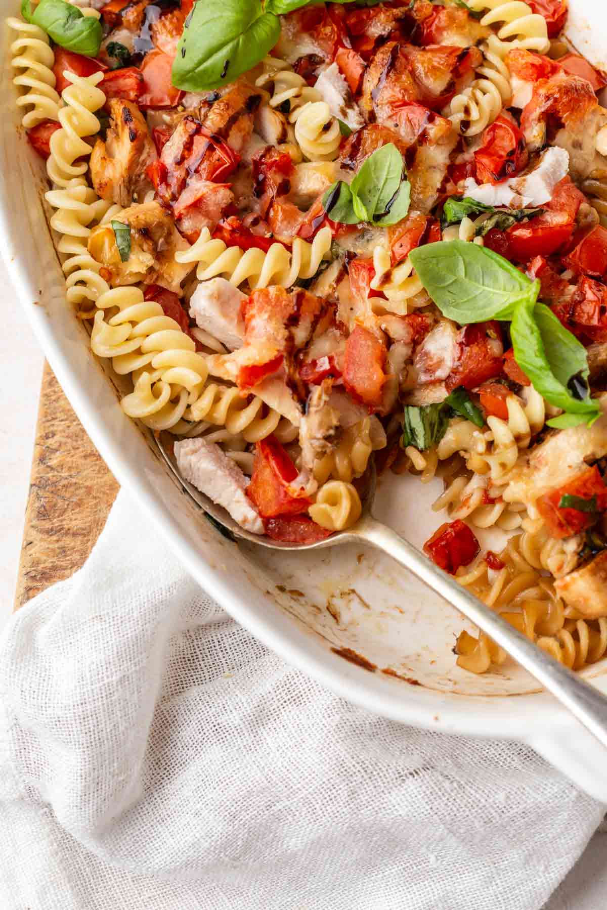 Bruchetta Chicken Casserole with Basil