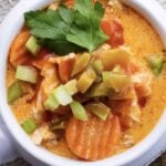 Buffalo Chicken Soup with Carrots and Celery