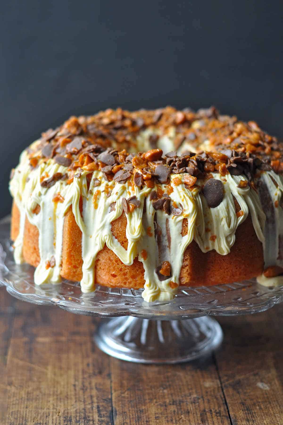 Cake Mix Butterfinger Bundt Cake