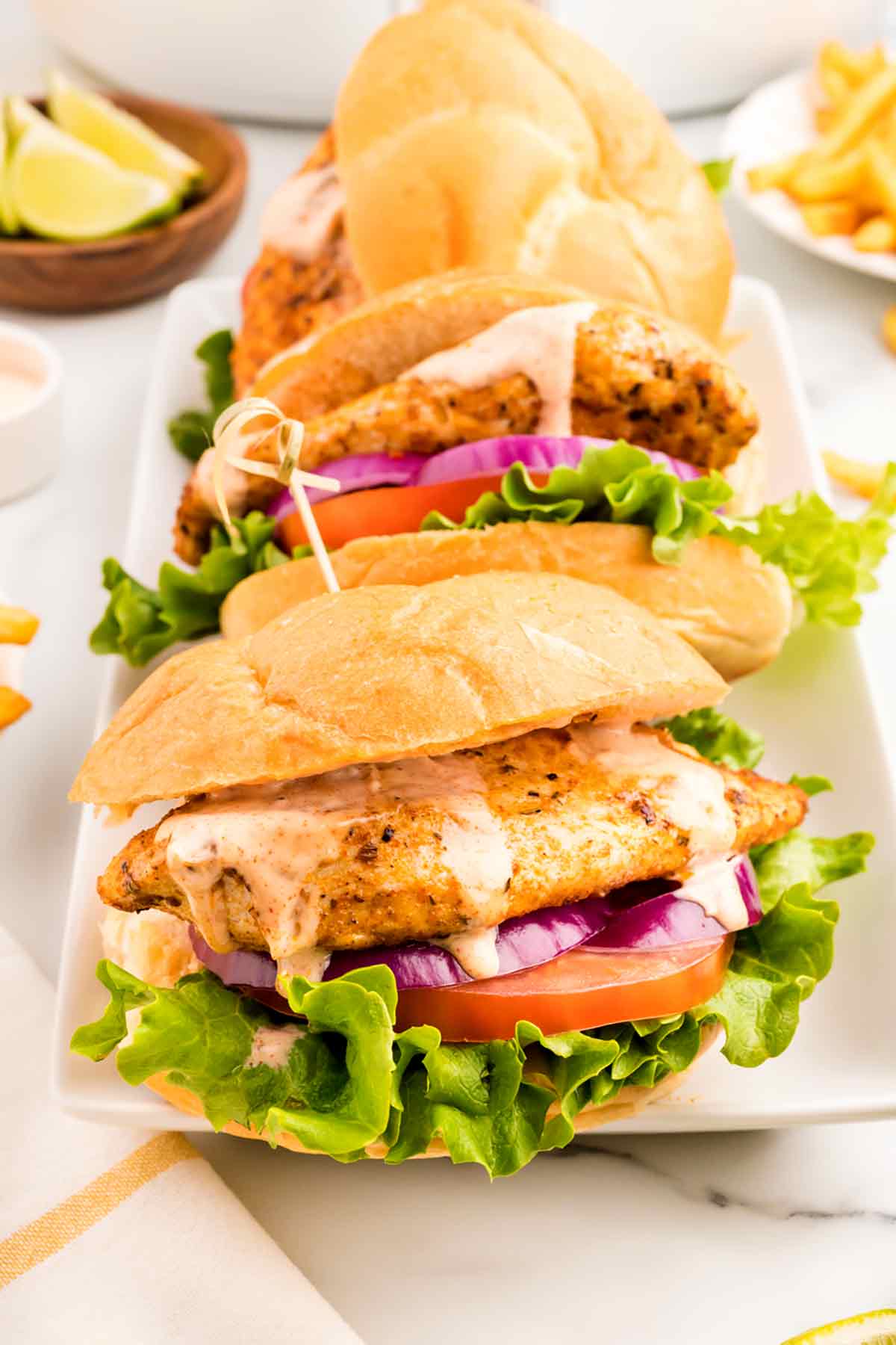 Cajun Chicken Sandwich with Aioli Sauce