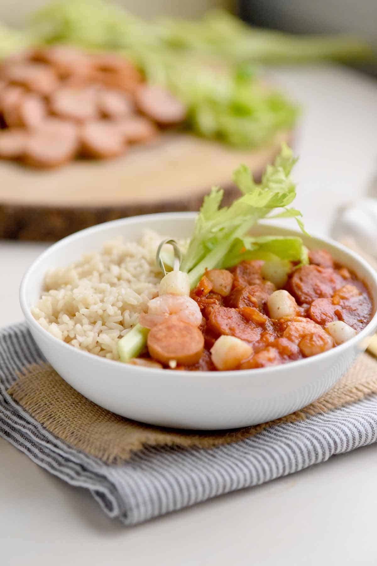 Simple Andouille Sausage Seafood Gumbo