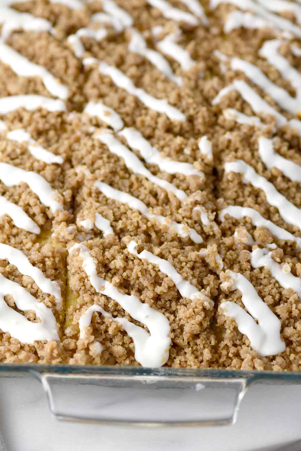 12-Serving Coffee Cake Recipe with Icing and Crumb Topping