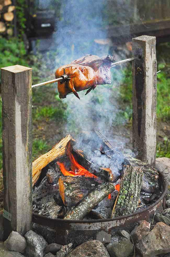 Campfire Smoked Rotisserie Chicken