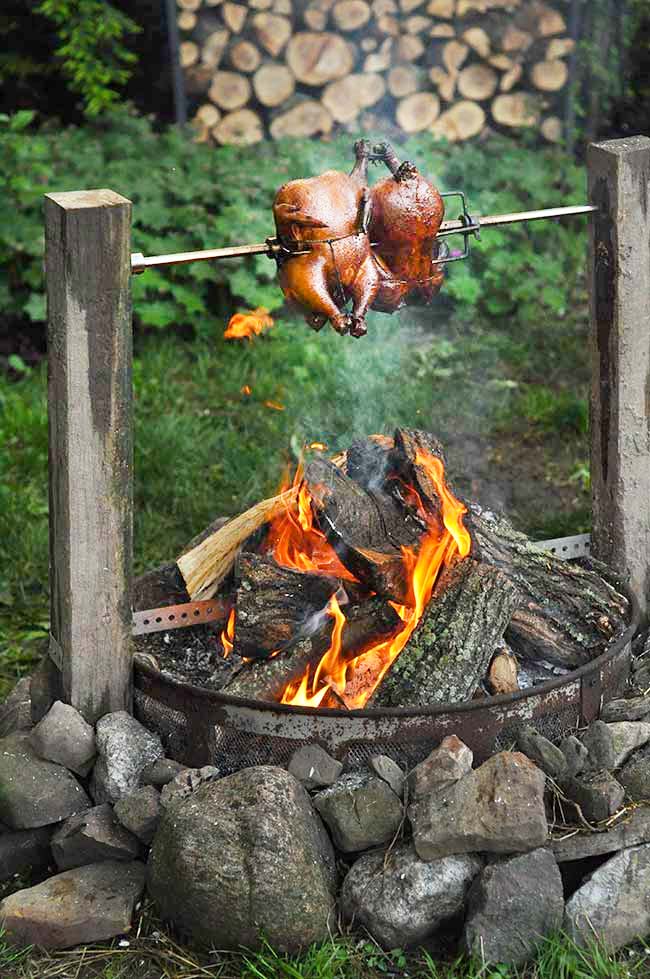 Campfire Smoked Rotisserie Chicken