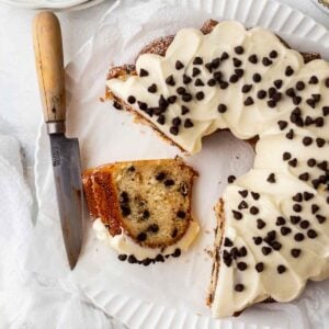 Chocolate Chip Cannoli Bundt Cake
