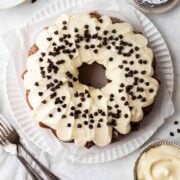 Cannoli Bundt Cake with Chocolate Chips