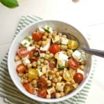 5-Ingredient Caprese Chickpea Salad