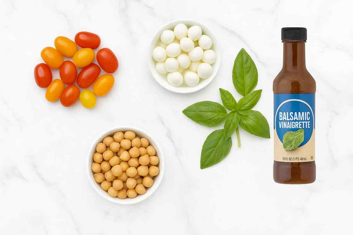 Caprese Chickpea Salad Ingredients