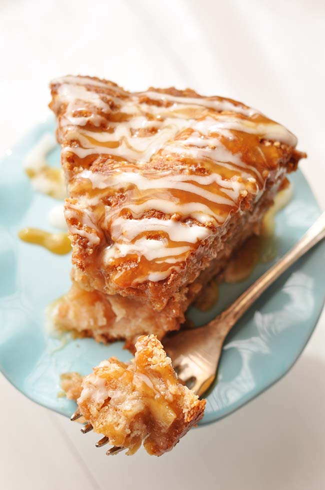 Caramel Apple Crumb Cake - Made Healthy