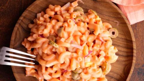 old fashioned macaroni salad with catalina dressing Catalina Pink Pasta Salad