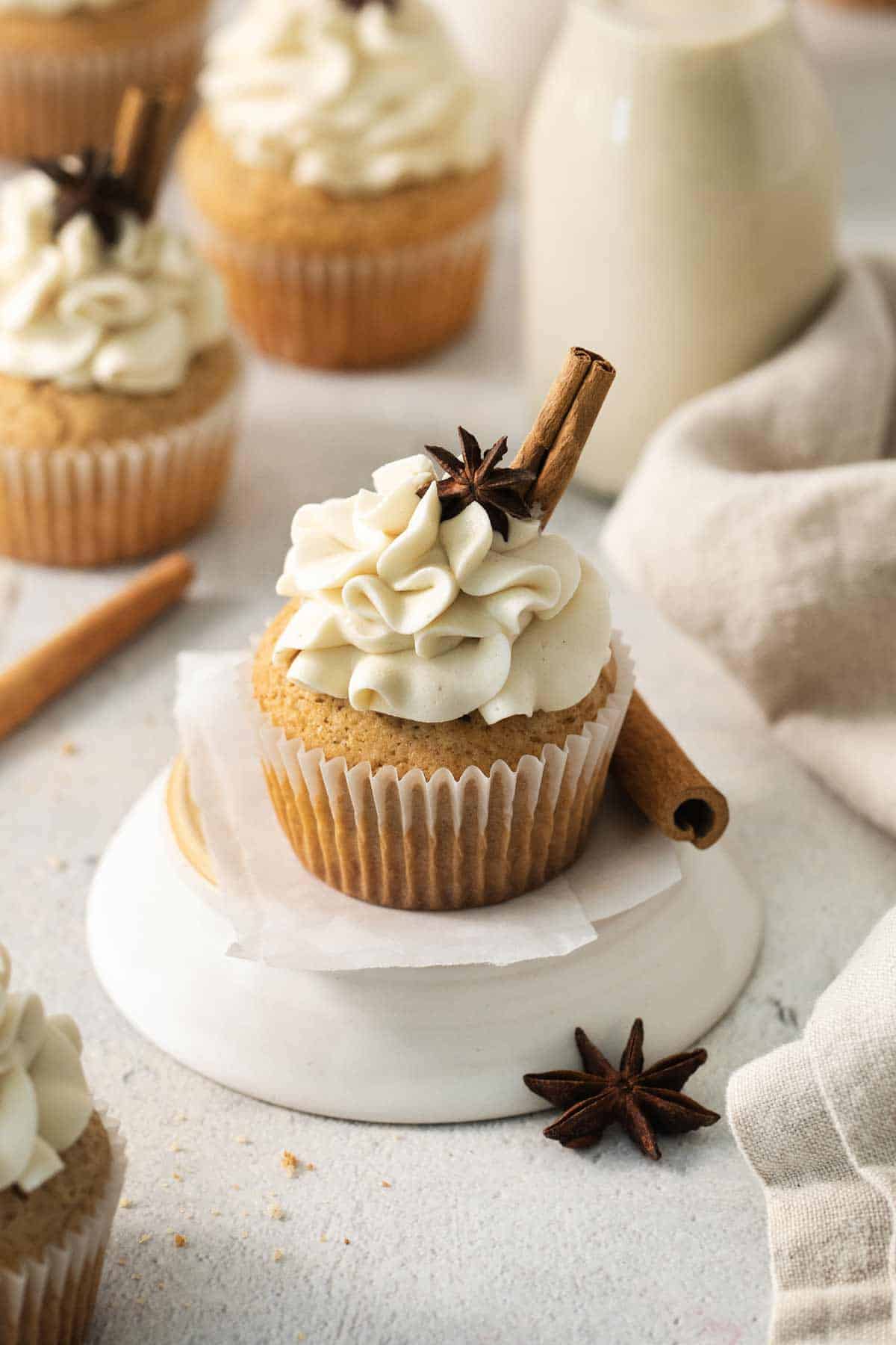 Taylor Swift Inspired Chai Eggnog Cupcakes