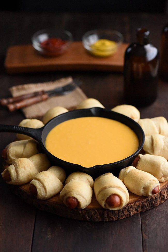 Pigs in Blankets with Beer Cheese Dip