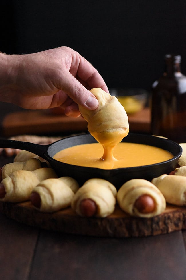 Pigs in Blankets with Beer Cheese Dip