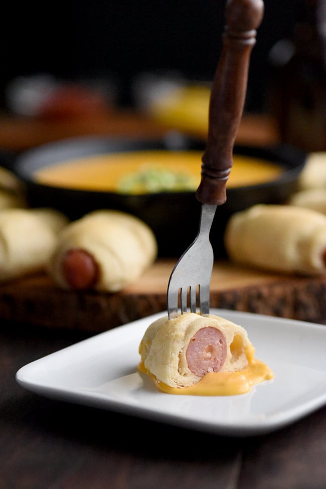 Pigs in Blankets with Beer Cheese Dip